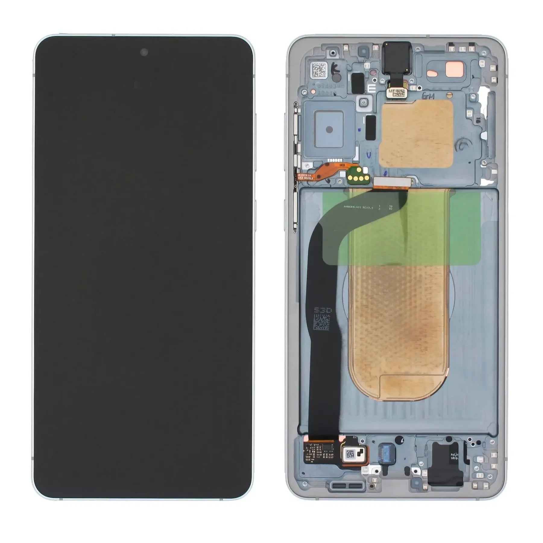 Samsung Galaxy S25 Edge SM-S937 Display Screen Replacement Assembly with Frame Silver & Lightblue | Original Service Pack