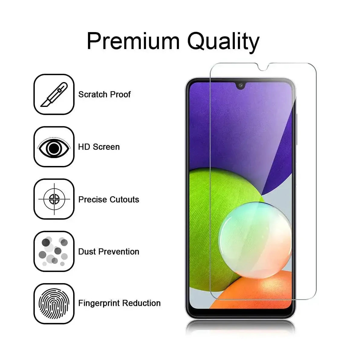 Screen Protector For Samsung Galaxy A22 Tempered Glass