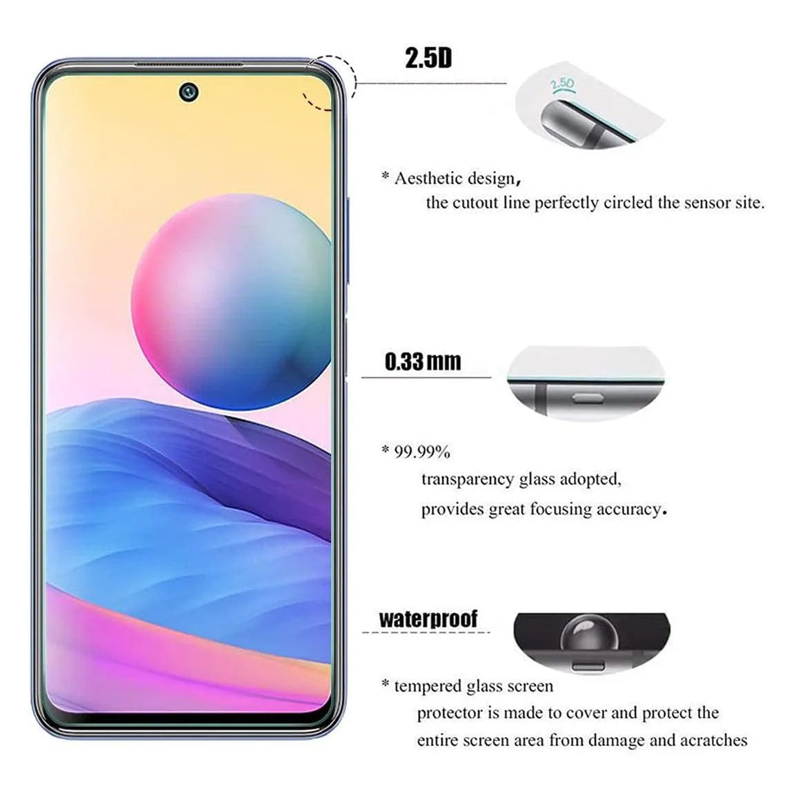 Screen Protector For Xiaomi Mi 12T Pro 5G Tempered Glass