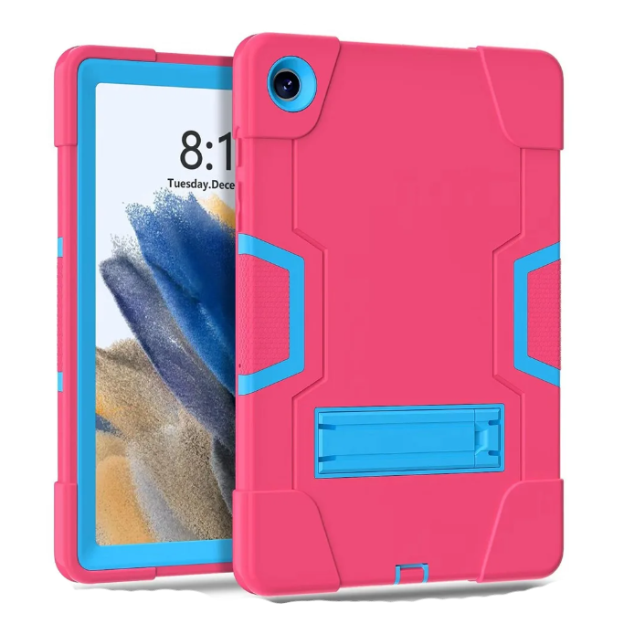 For Samsung Galaxy Tab A9 Plus SM-X210 Hard Case Survivor with Stand Rose