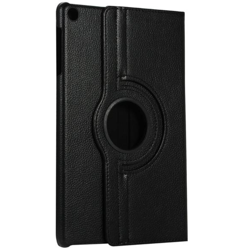 For Samsung Galaxy Tab A8 10.5 SM-X200 (2021) 360 Degree Rotation Wallet Case - Black-www.firsthelptech.ie