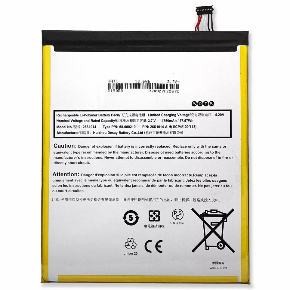 Replacement Battery For Amazon Fire HD 8 8th Gen 2018 - 26S1014-www.firsthelptech.ie