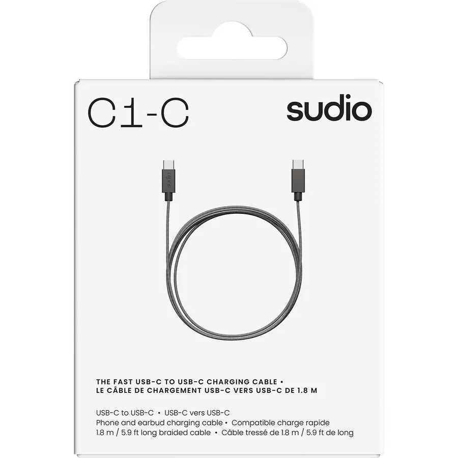 Sudio C1-C 1.8M C2C Fast Charging Cable Black