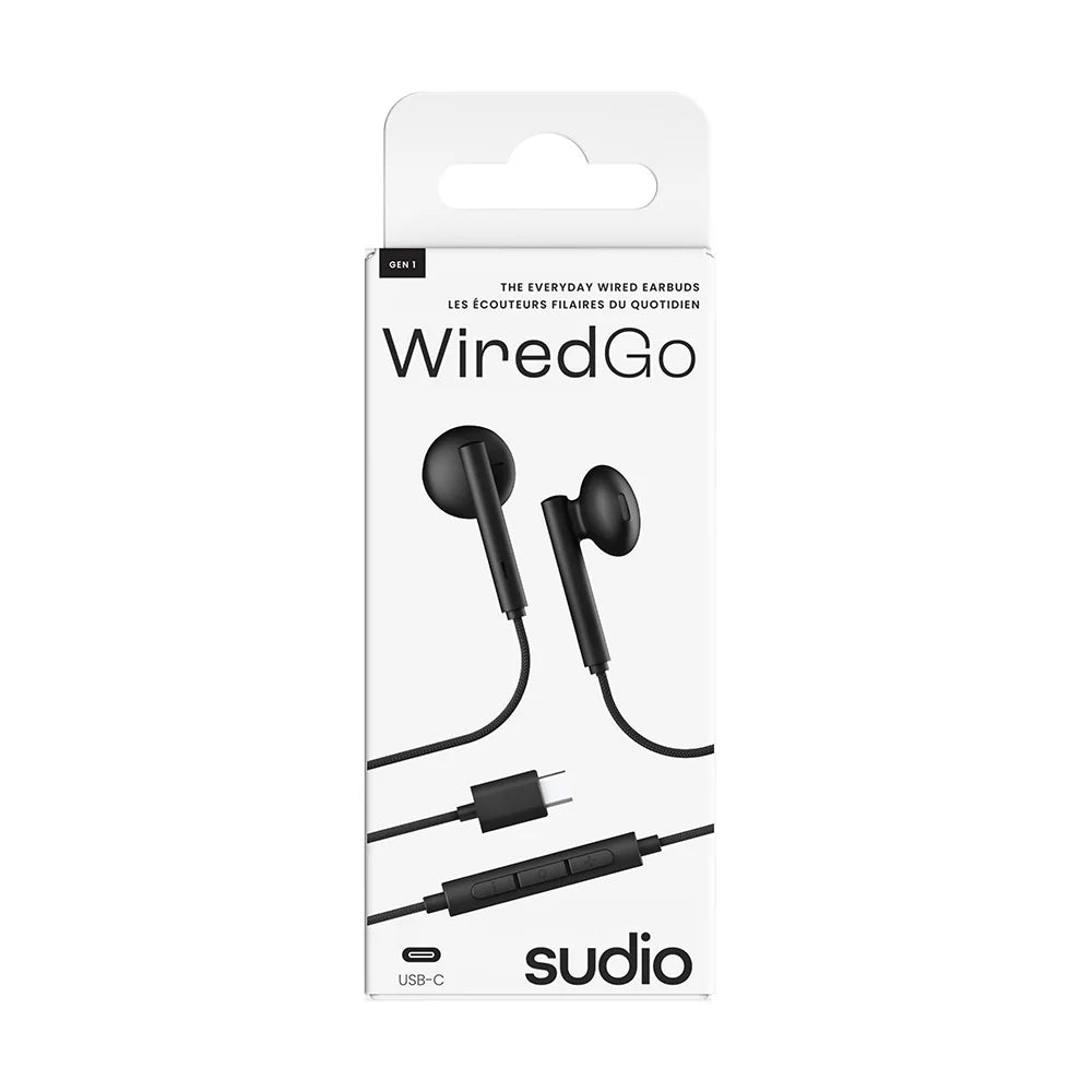 Sudio WiredGo 1 Wired Earbuds USB-C Black