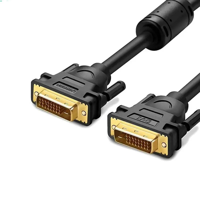UGREEN 11606 DVI Male To Male Cable Gold Plated 1.5m Black