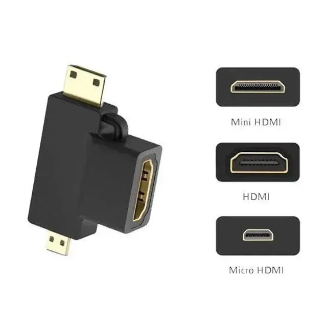 UGREEN 20144 Micro HDMI + Mini HDMI Male to HDMI Female Adapter Black