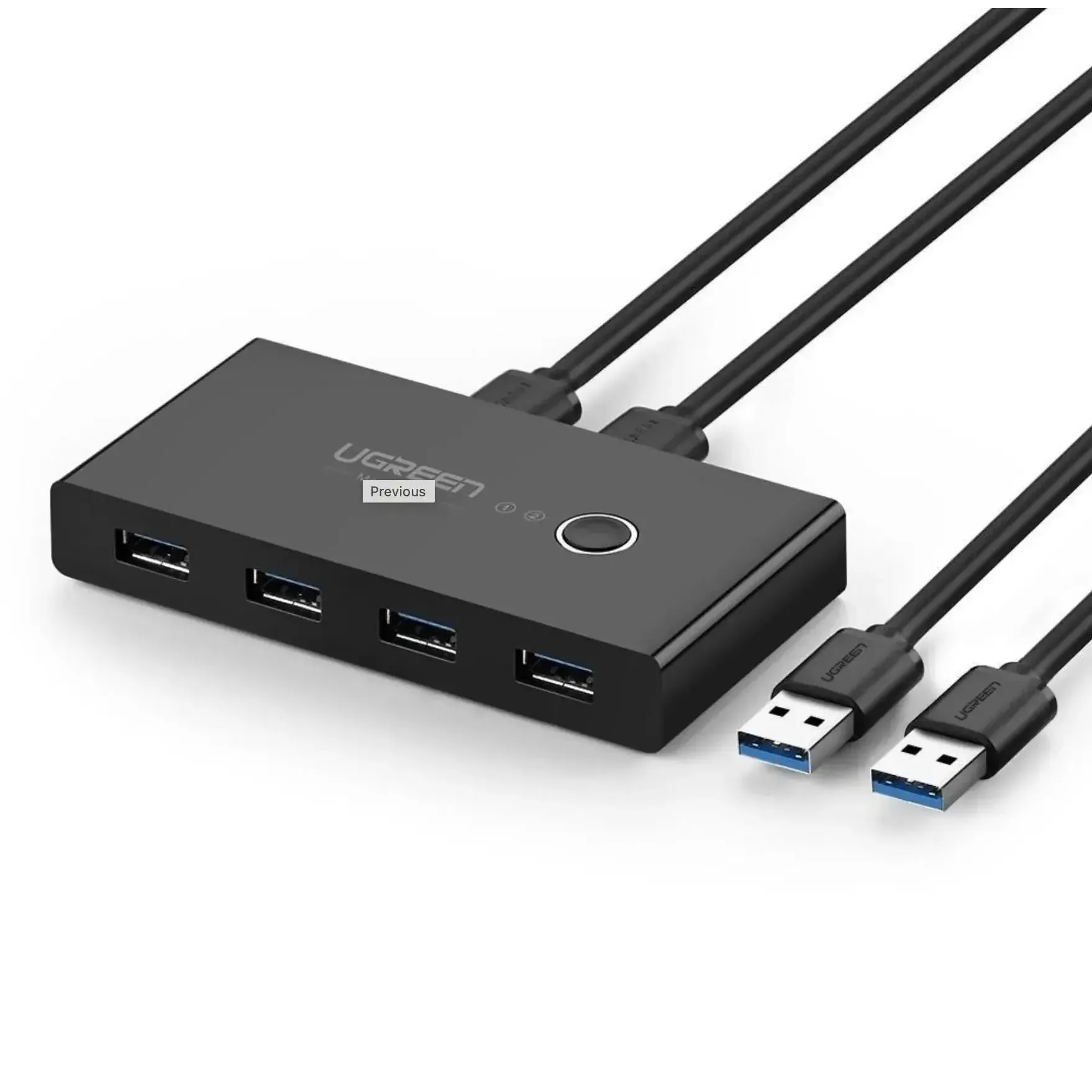 UGREEN 30768 2 In 4 Out USB 3.0 5G bps Plug and Play Sharing Switch Box