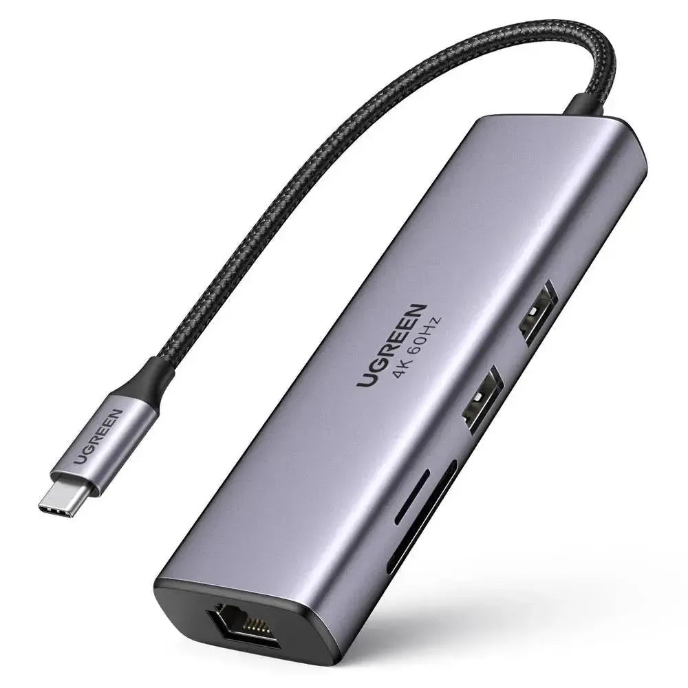 UGREEN 35888 7 In 1 USB-C Multifunction Type-C / HDMI / 3 USB / TF/ SD 4K Adapter 100W