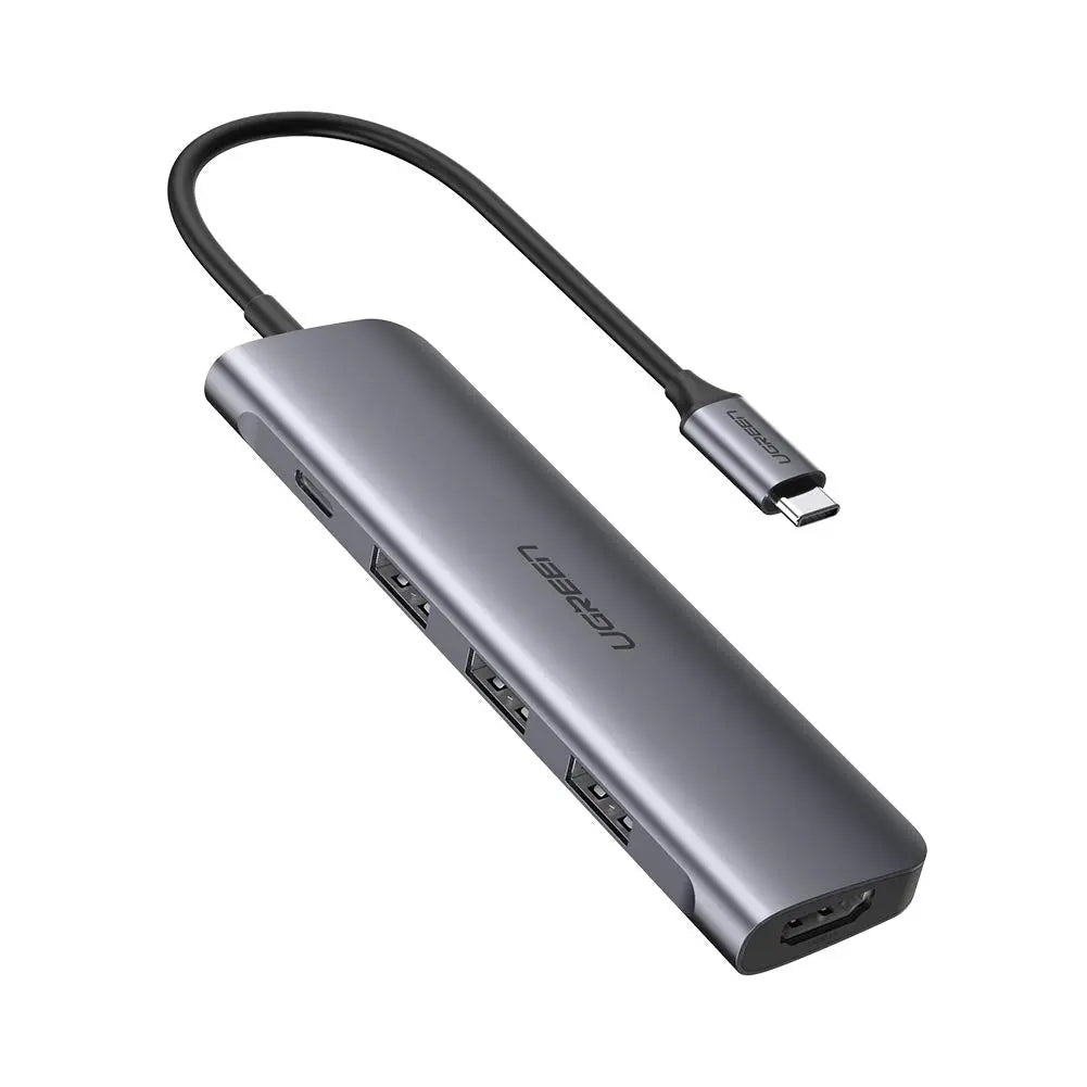 UGREEN 50209 5 In 1 USB Type C to HDMI & 3 USB 3.0 / PD Power Converter Black