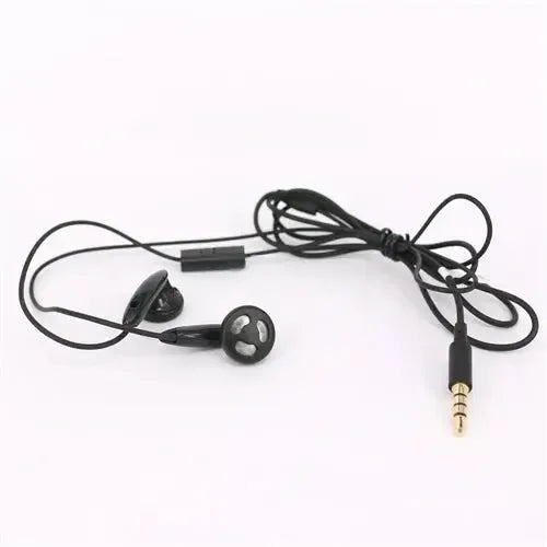 Universal Headphones 3.5MM With Mic Black (10Pcs Bundle)