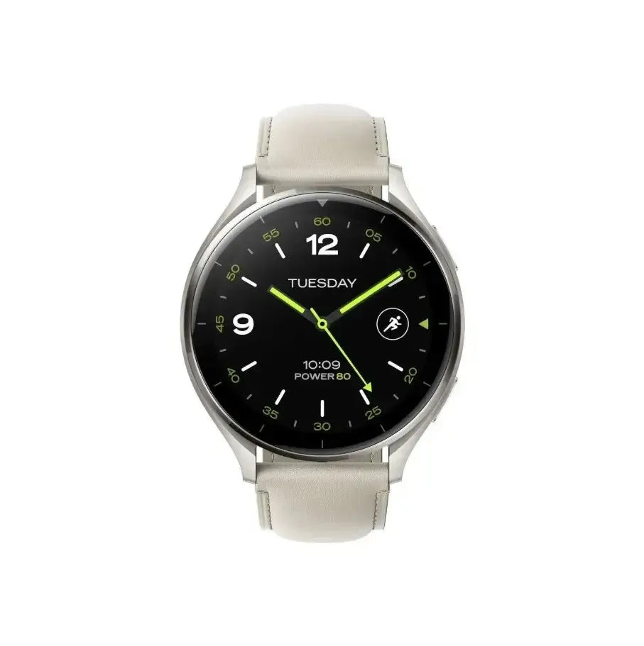 Xiaomi Watch 2 Titan Gray Case With White Leather Strap