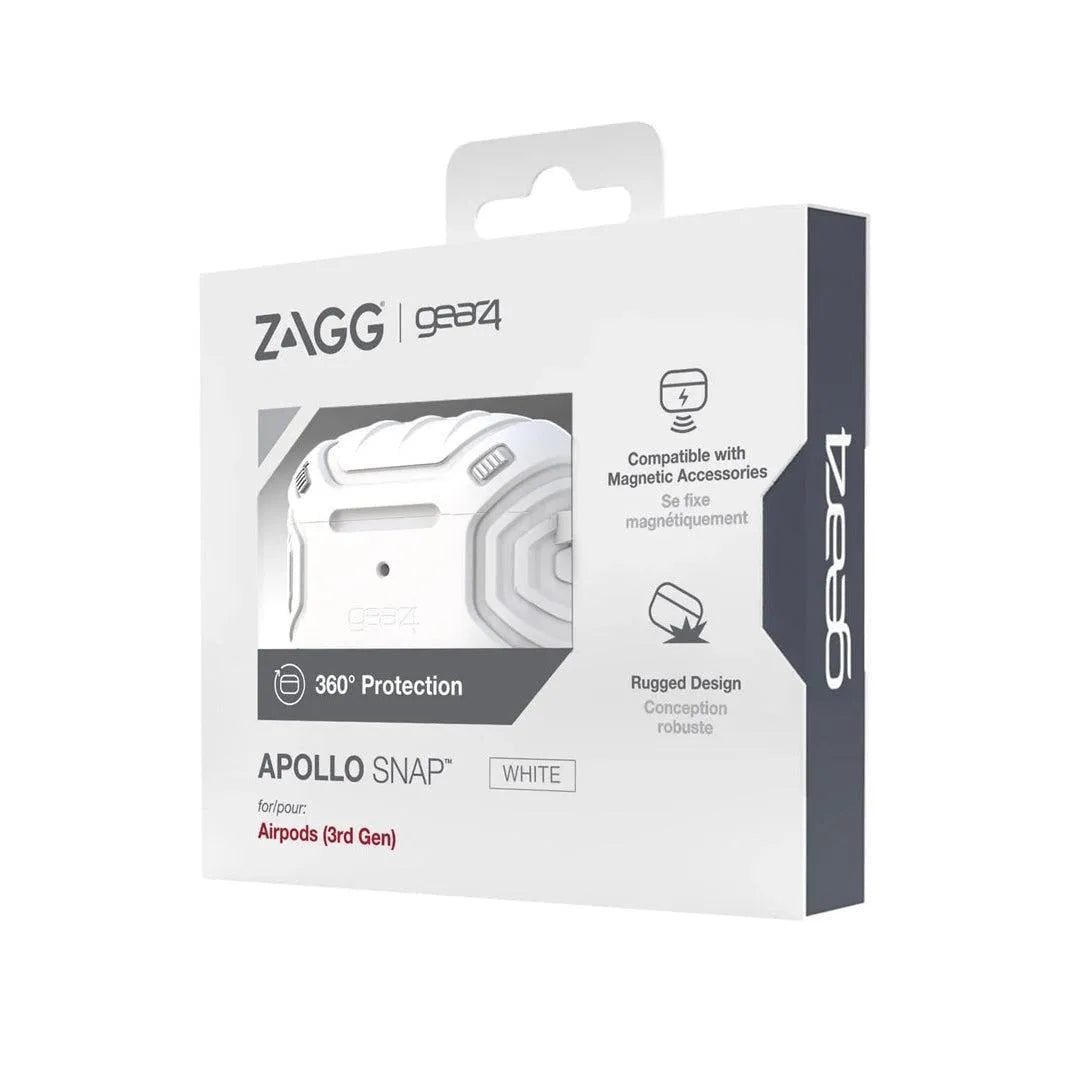 ZAGG Gear 4 Apollo Snap Airpods 3rd Gen 360 Protection Case White