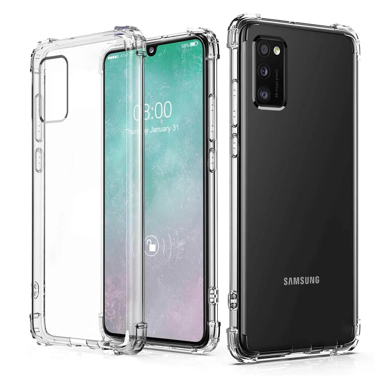 Clear Soft TPU Cover For Samsung Galaxy A41 ShockProof Case