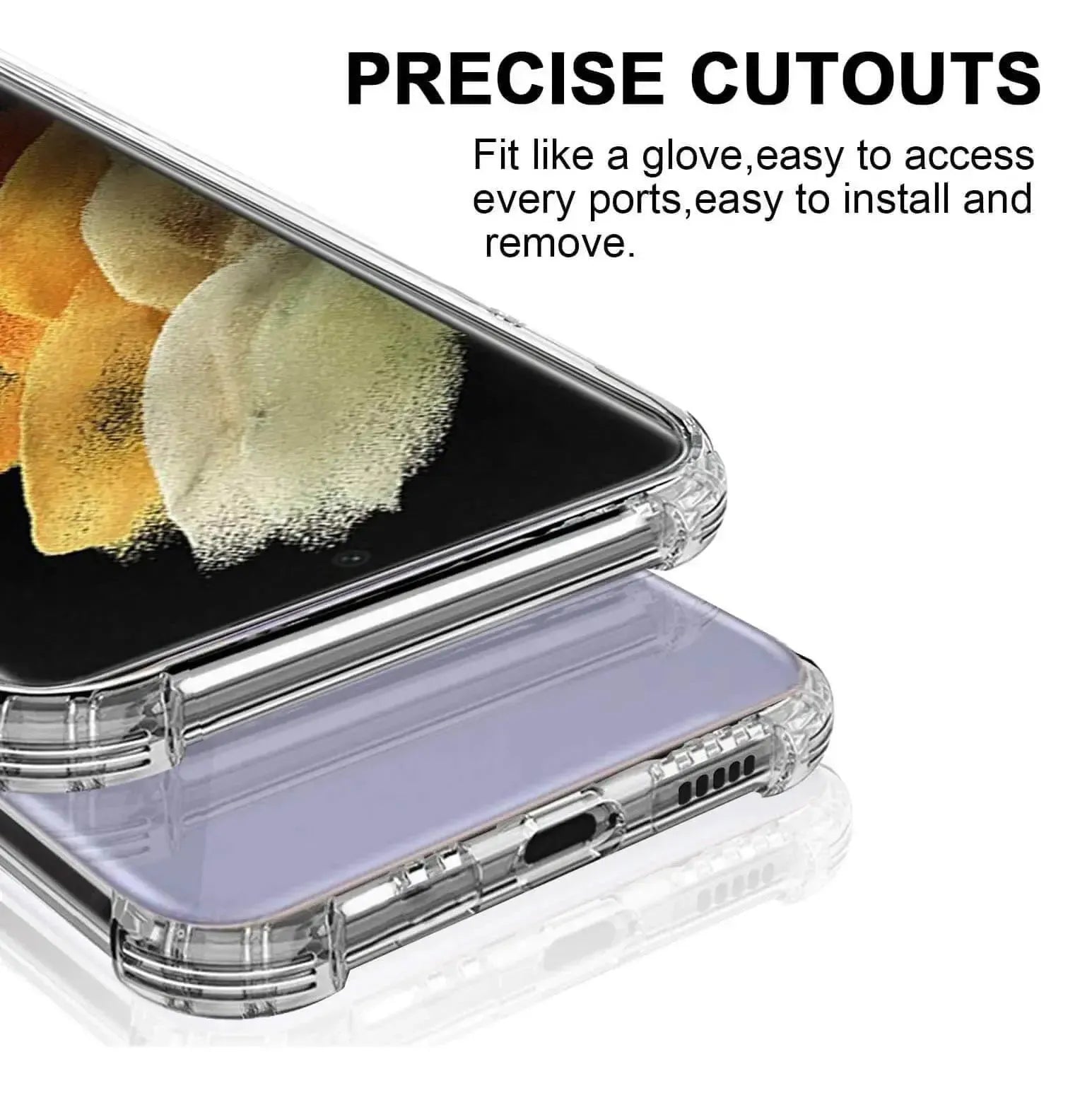 Clear Soft TPU Cover For Samsung Galaxy S21 Plus ShockProof Case