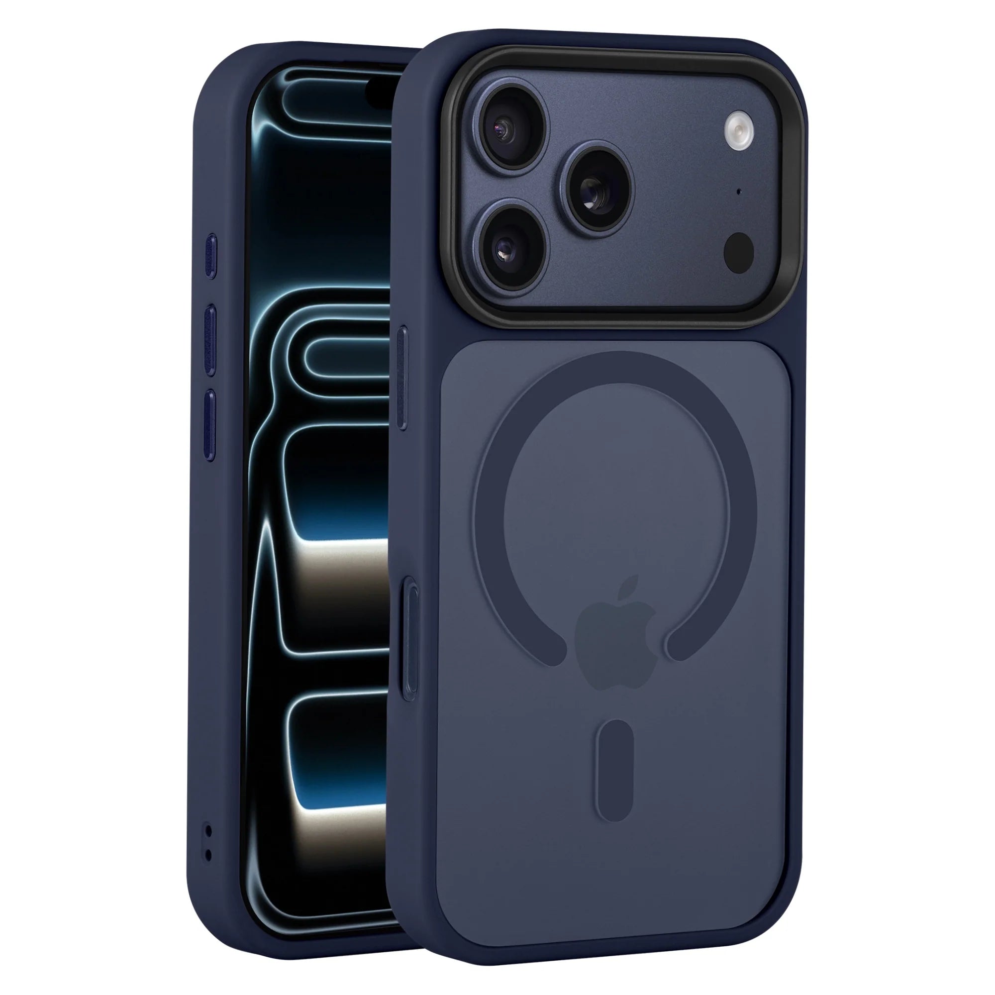 For Apple iPhone 17 Pro Max Skin-Feel Magnetic Magsafe Case Blue