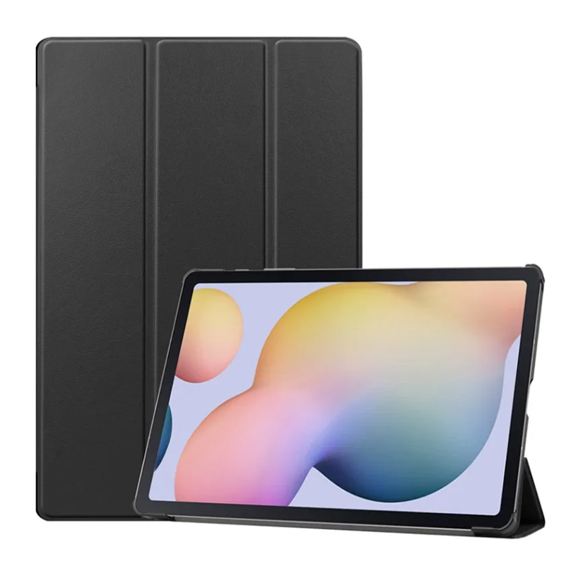 Premium Smart Cover For Samsung Galaxy Tab S7 FE Trifold Case Black-www.firsthelptech.ie