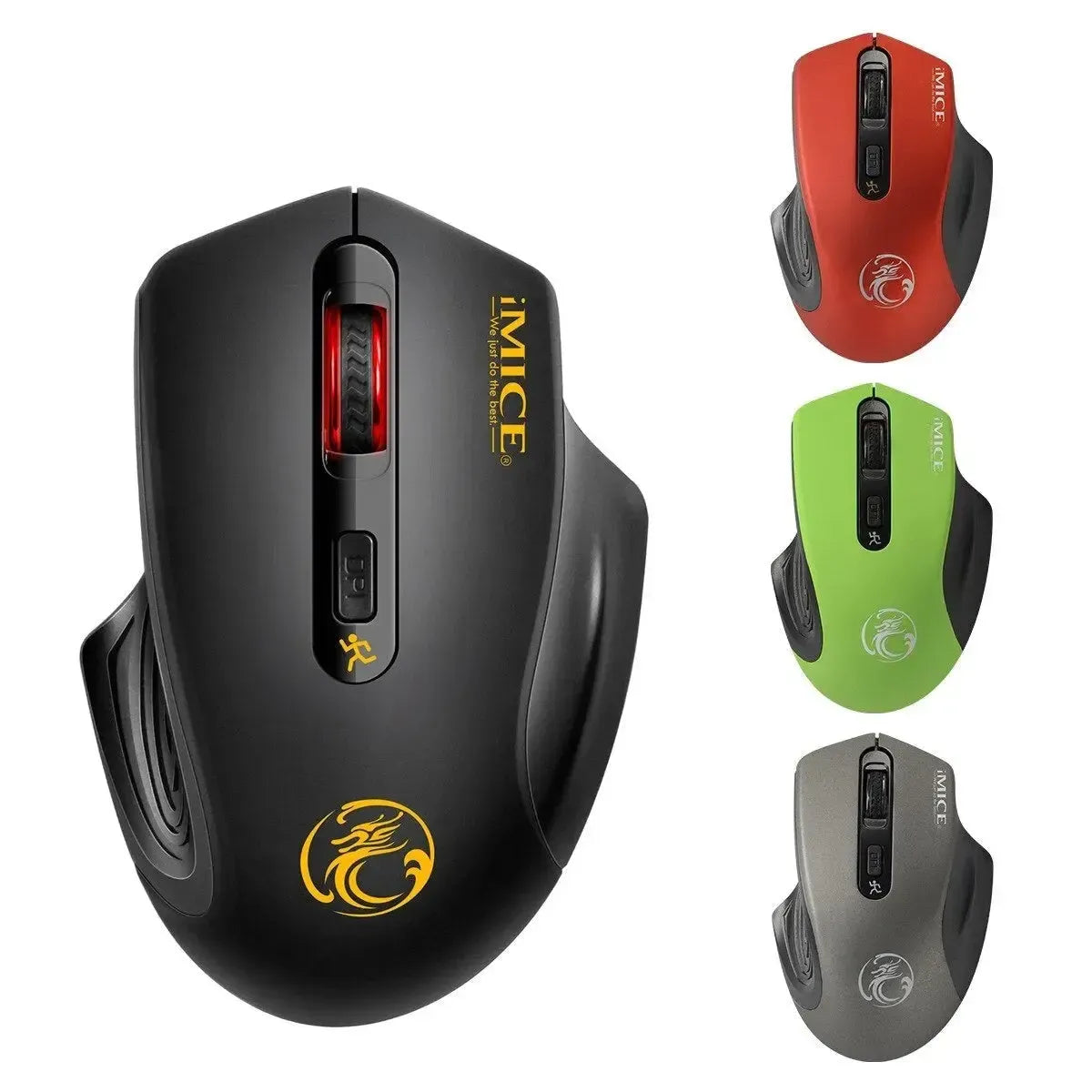 iMICE G-1800 2.4g Ergonomic Silent Wireless Mini Office Mouse Green