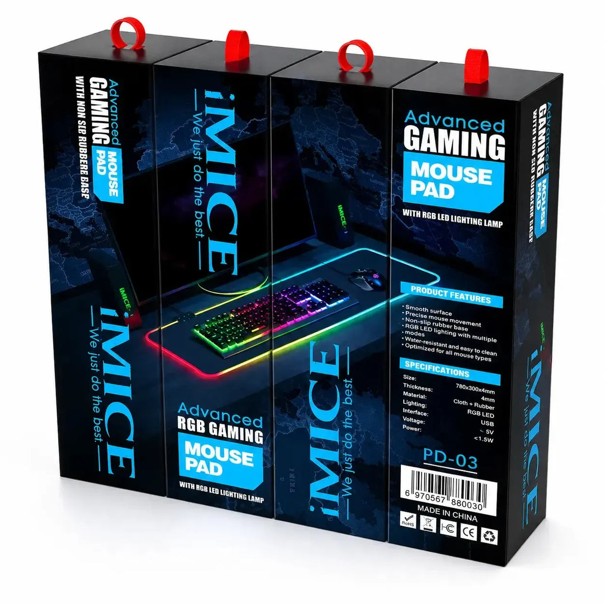 iMice PD-06 RGB Long Gaming Mouse Pad 800*300mm RGB