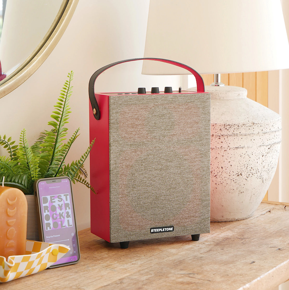 Redefy Luxury Wireless Bluetooth Speaker - Red