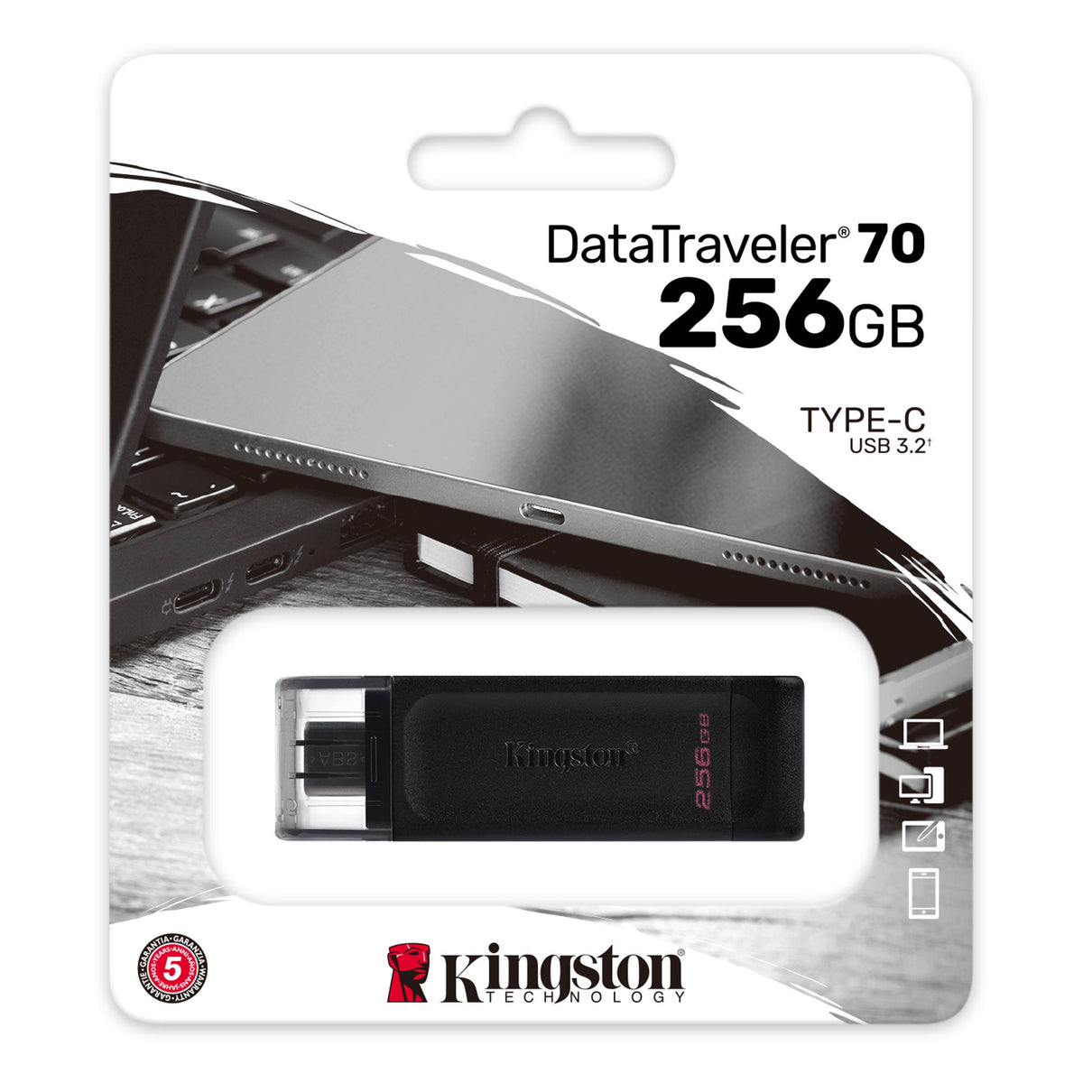 Kingston DataTraveler 70 256GB 3.2 Type-C Black