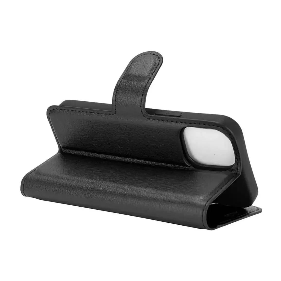 PU Leather Wallet Cover For Apple iPhone 12 Mini Case Holder Card Slots Black