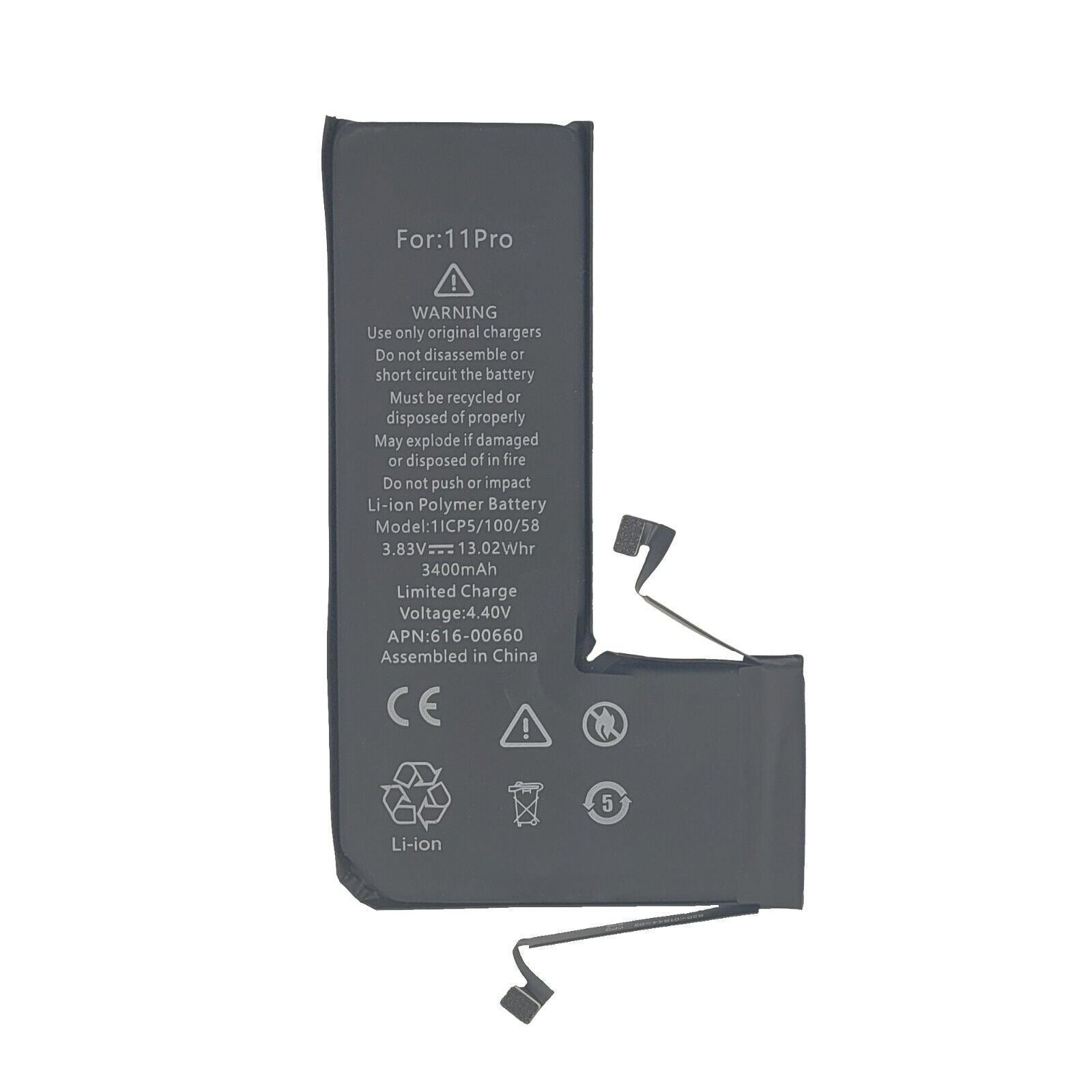 High Capacity Battery Replacement For Apple iPhone 11 Pro - 3400mAh-www.firsthelptech.ie