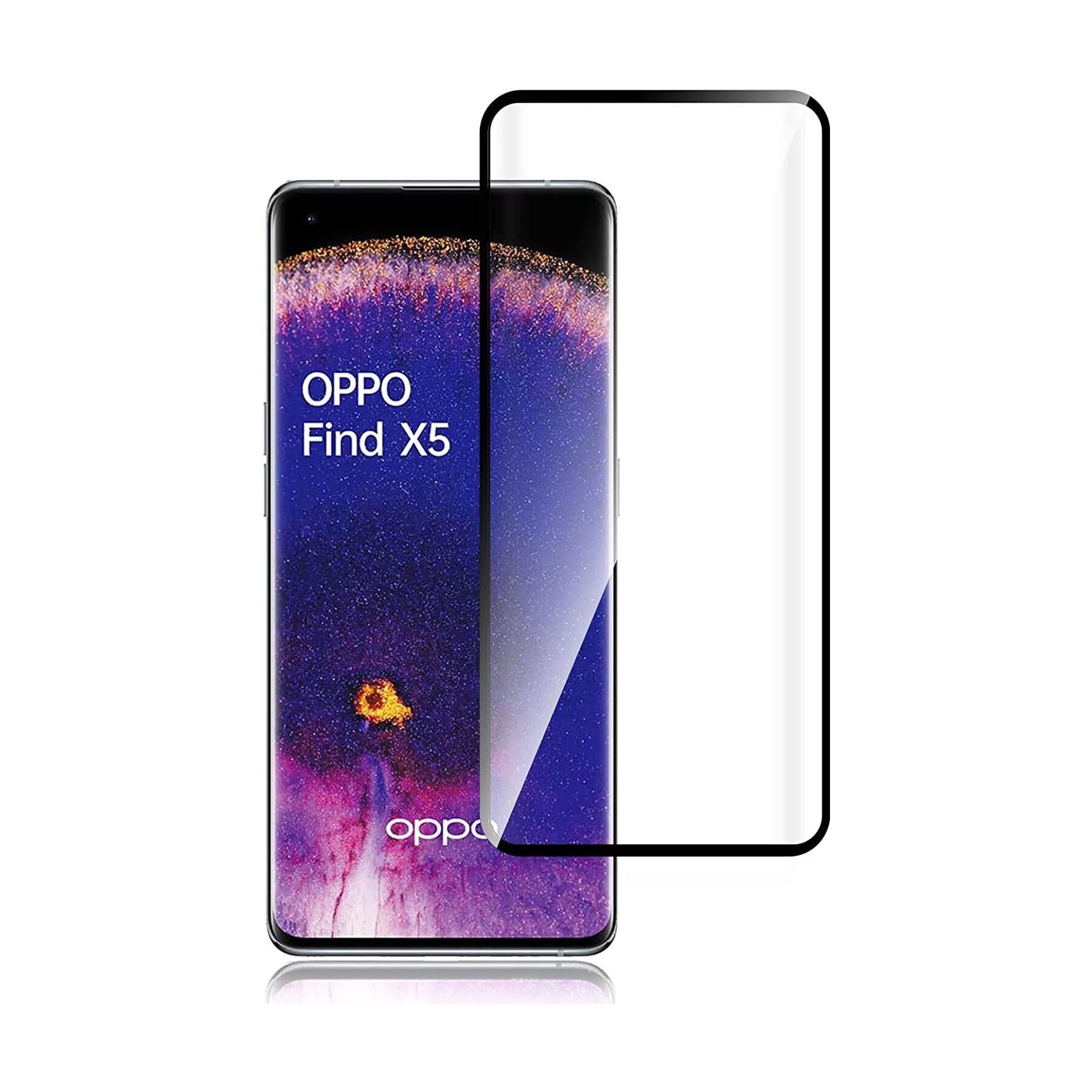 For Oppo Find X5 5G Full Coverage 9D Tempered Glass-www.firsthelptech.ie