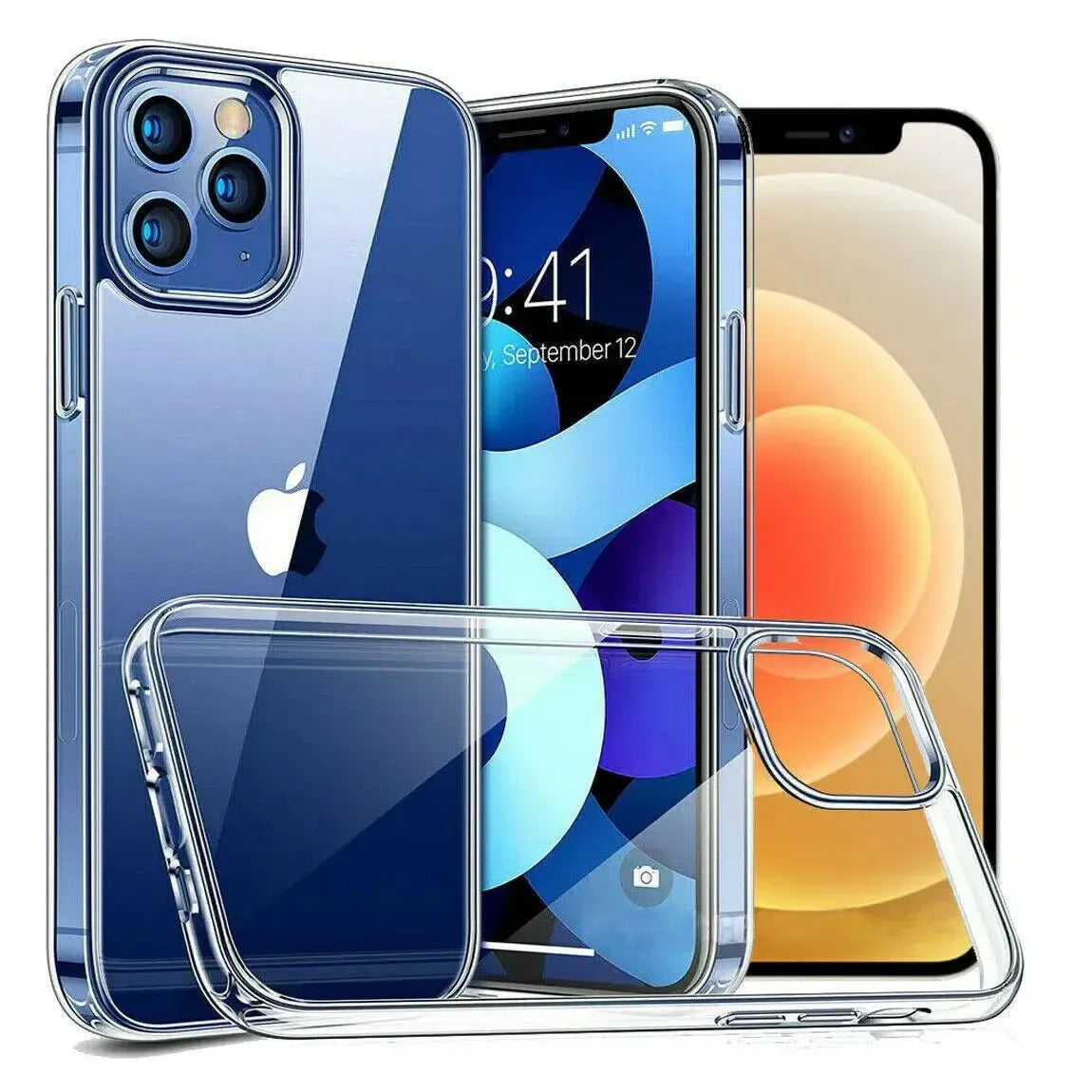 Soft TPU Cover For Apple iPhone 12 Pro Max Crystal Clear Thin Case