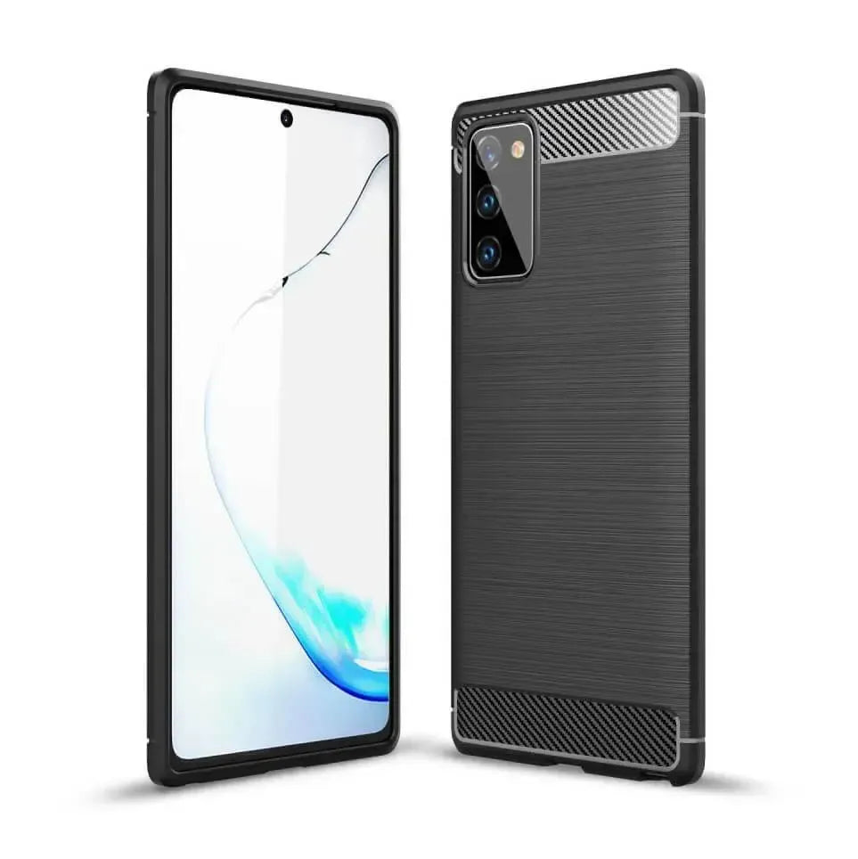 TPU Cover For Samsung Galaxy Note 20 / Note 20 5G Carbon Fiber Case Black