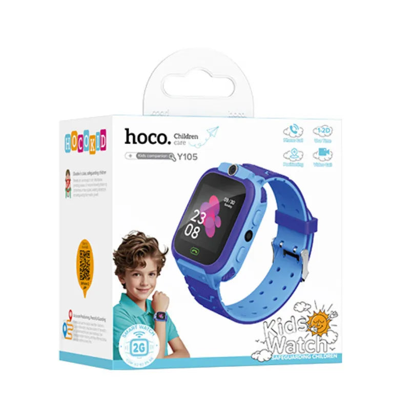 Hoco Y105 Kids Built-In GPS Phone Camera Watch Blue