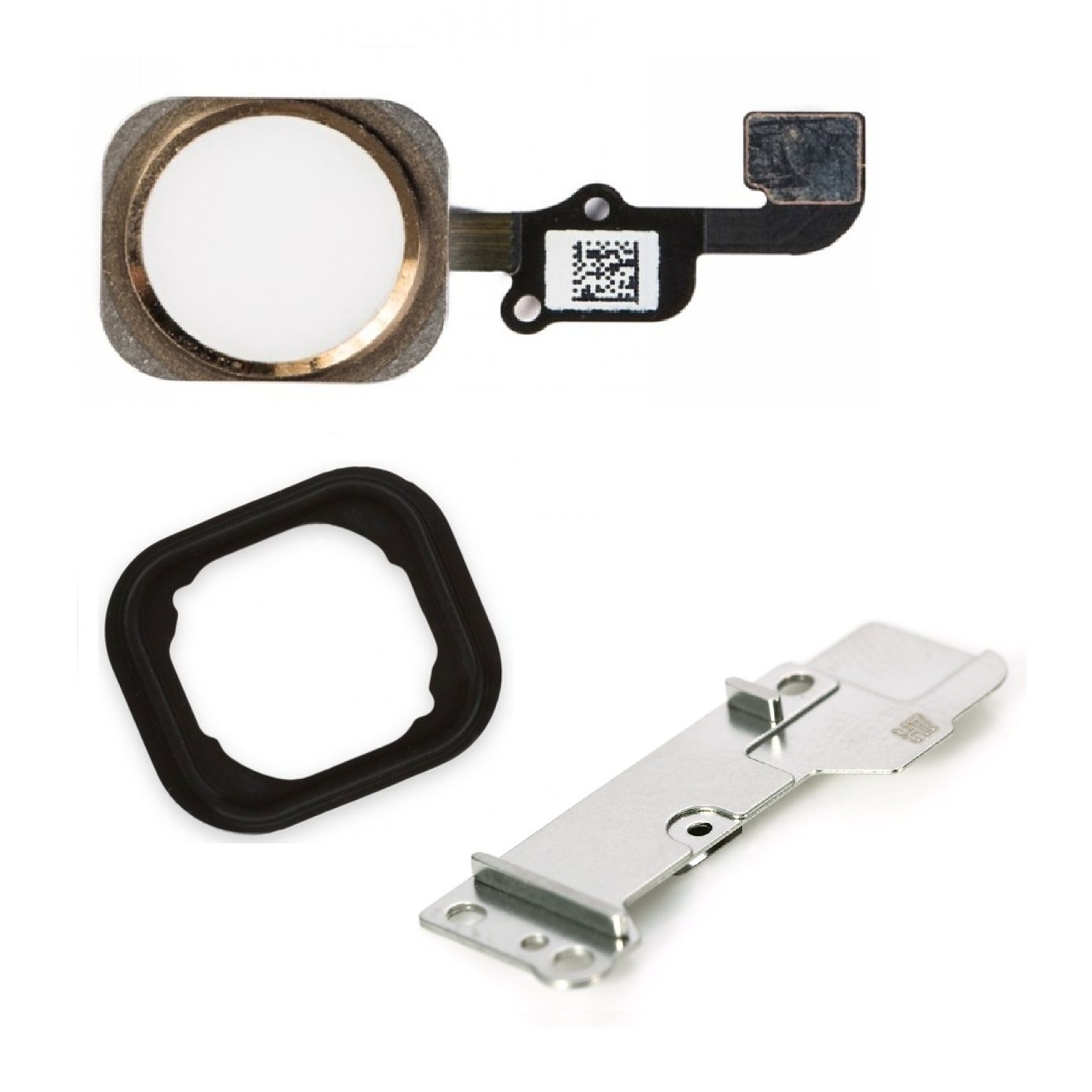 Apple iPhone 6 / 6 Plus Home Button Flex Cable+Holder Rubber+Metal Bracket - Gold for [product_price] - First Help Tech
