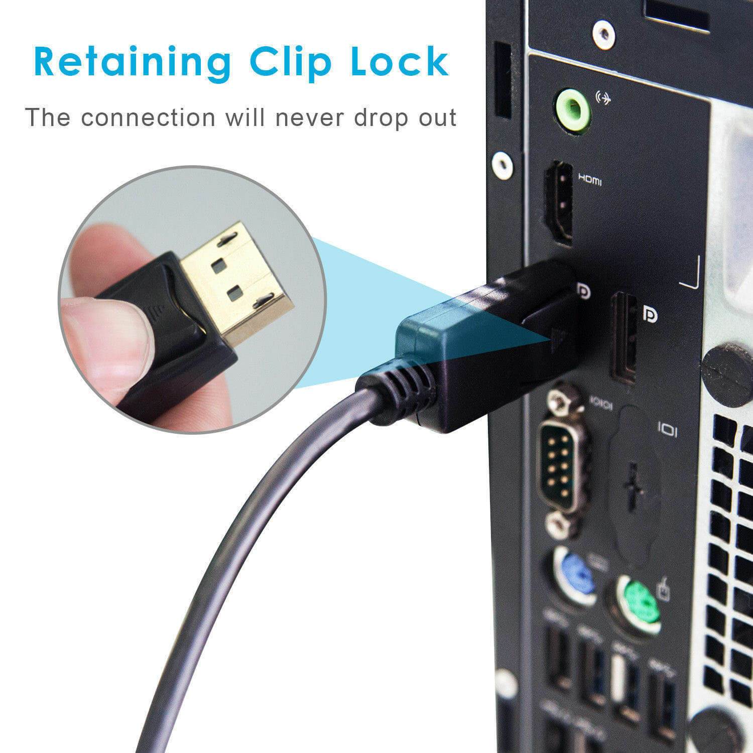 1.8M DisplayPort DP To HDMI Cable Adapter