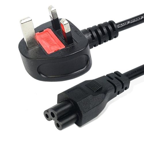 1.5M IEC Mains UK 3 Pin Power Lead Black (3 Round Pin)-Chargers-First Help Tech