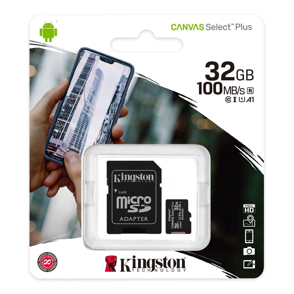 Kingston Canvas Select Plus (Micro SD) 100 MB/s 32GB-www.firsthelptech.ie