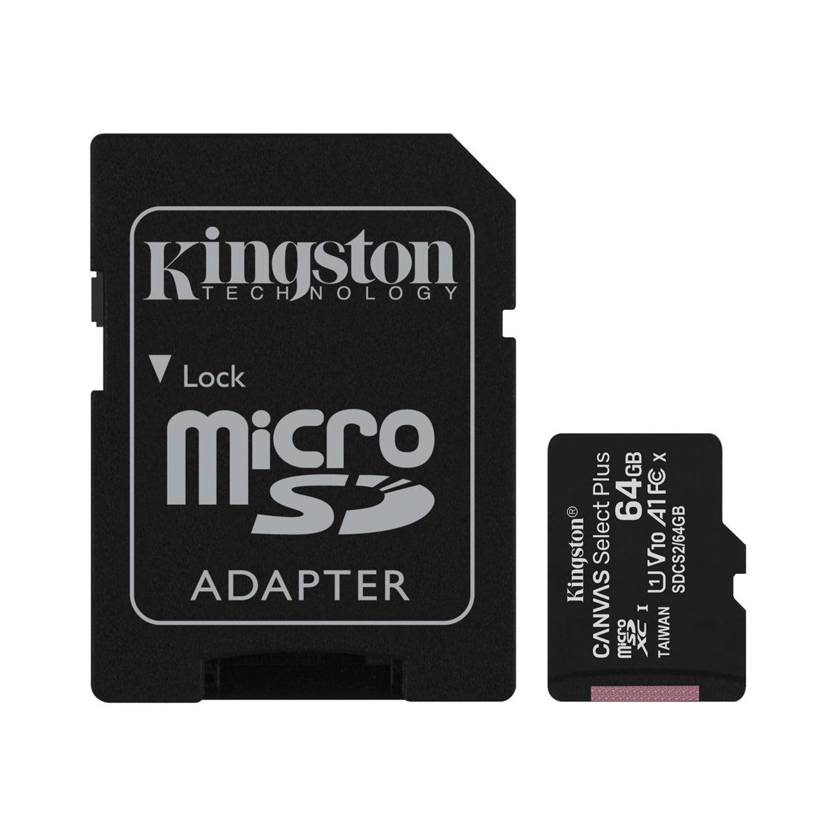 Kingston Canvas Select Plus (Micro SD) 100 MB/s 64GB-Memory Cards & SSD-First Help Tech