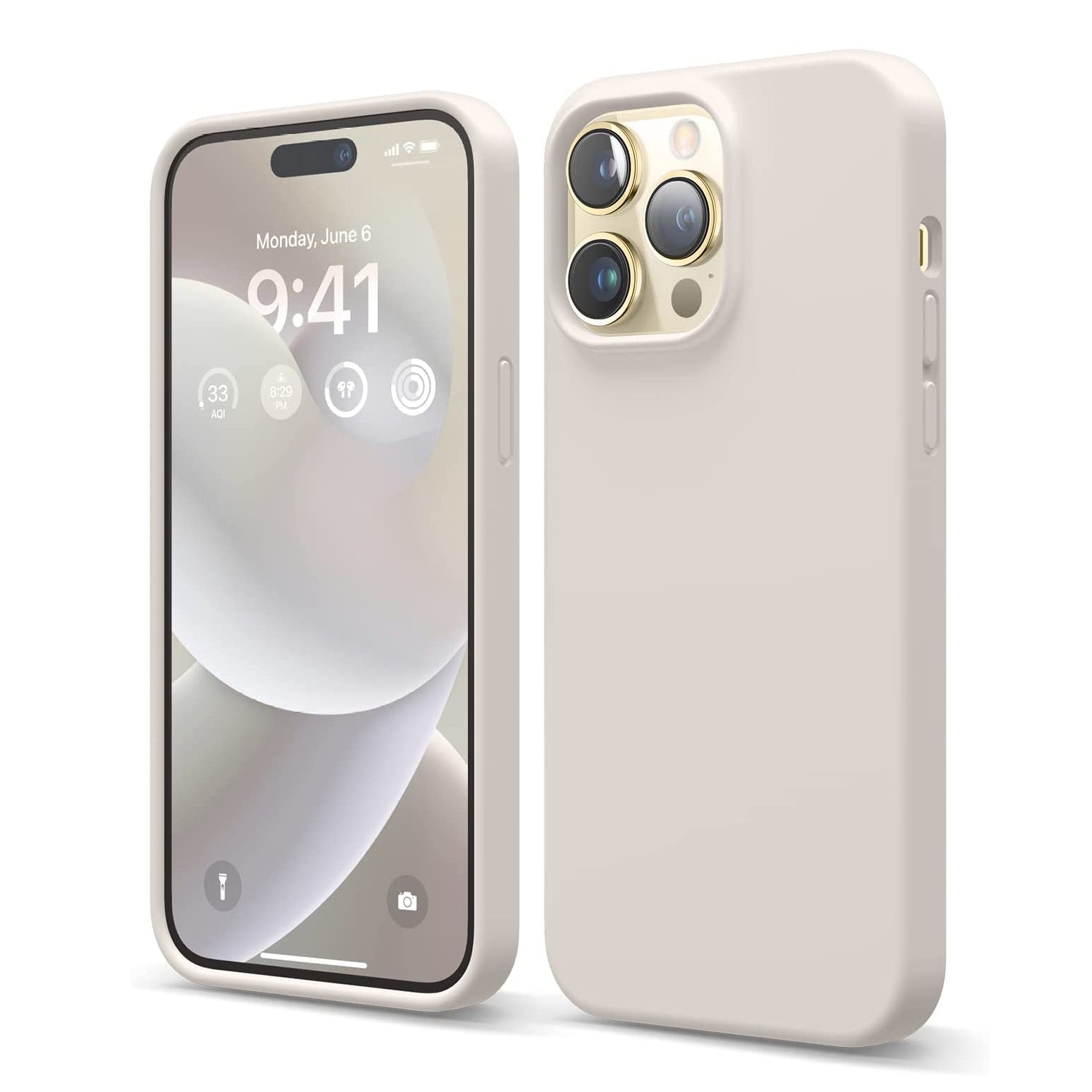 Liquid Silicone Case For Apple iPhone 14 Pro Max Luxury Thin Phone Cover Grey-www.firsthelptech.ie