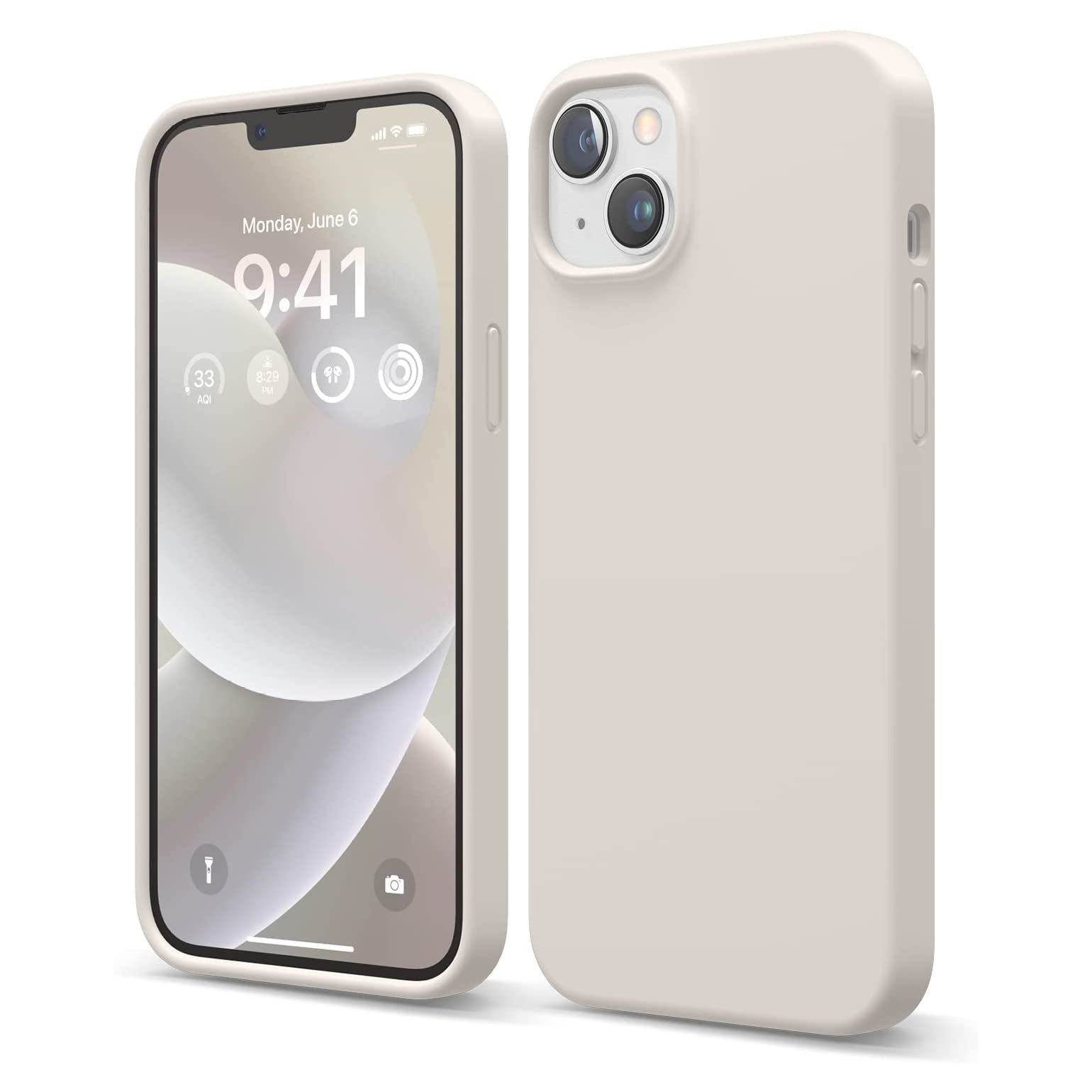 Liquid Silicone Case For Apple iPhone 14 Plus Luxury Thin Phone Cover Grey-www.firsthelptech.ie