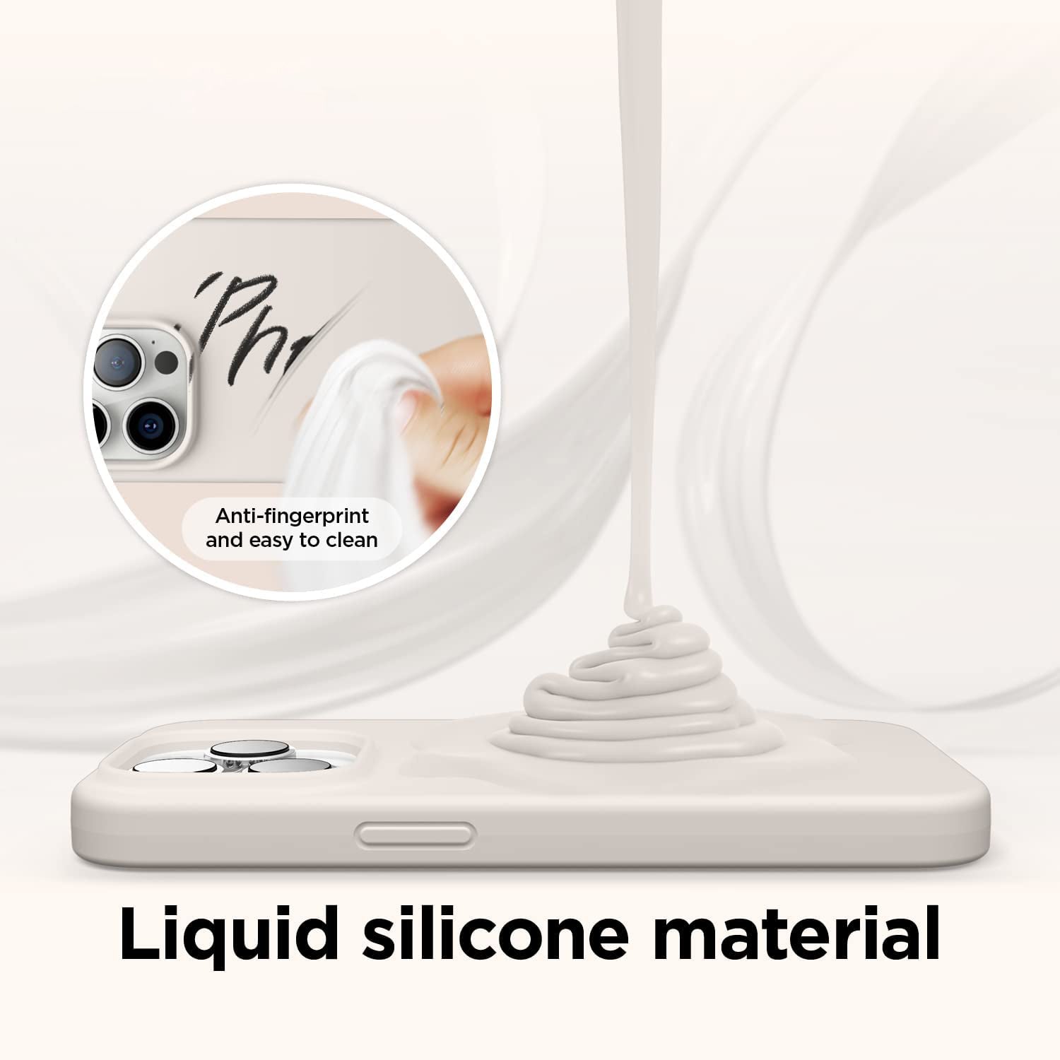Liquid Silicone Case For Apple iPhone 14 Pro Luxury Thin Phone Cover Grey-www.firsthelptech.ie