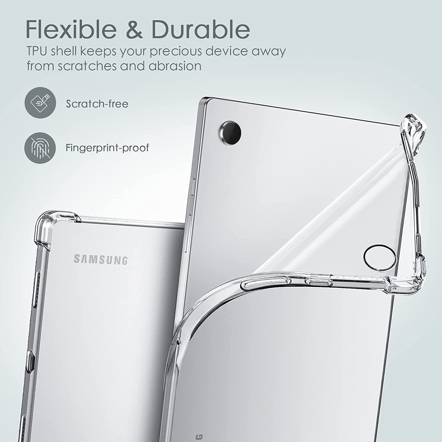 Clear Soft TPU Cover For Samsung Galaxy Tab A8 10.5 2021 ShockProof Bumper Case-Samsung Tablet Cases & Covers-First Help Tech