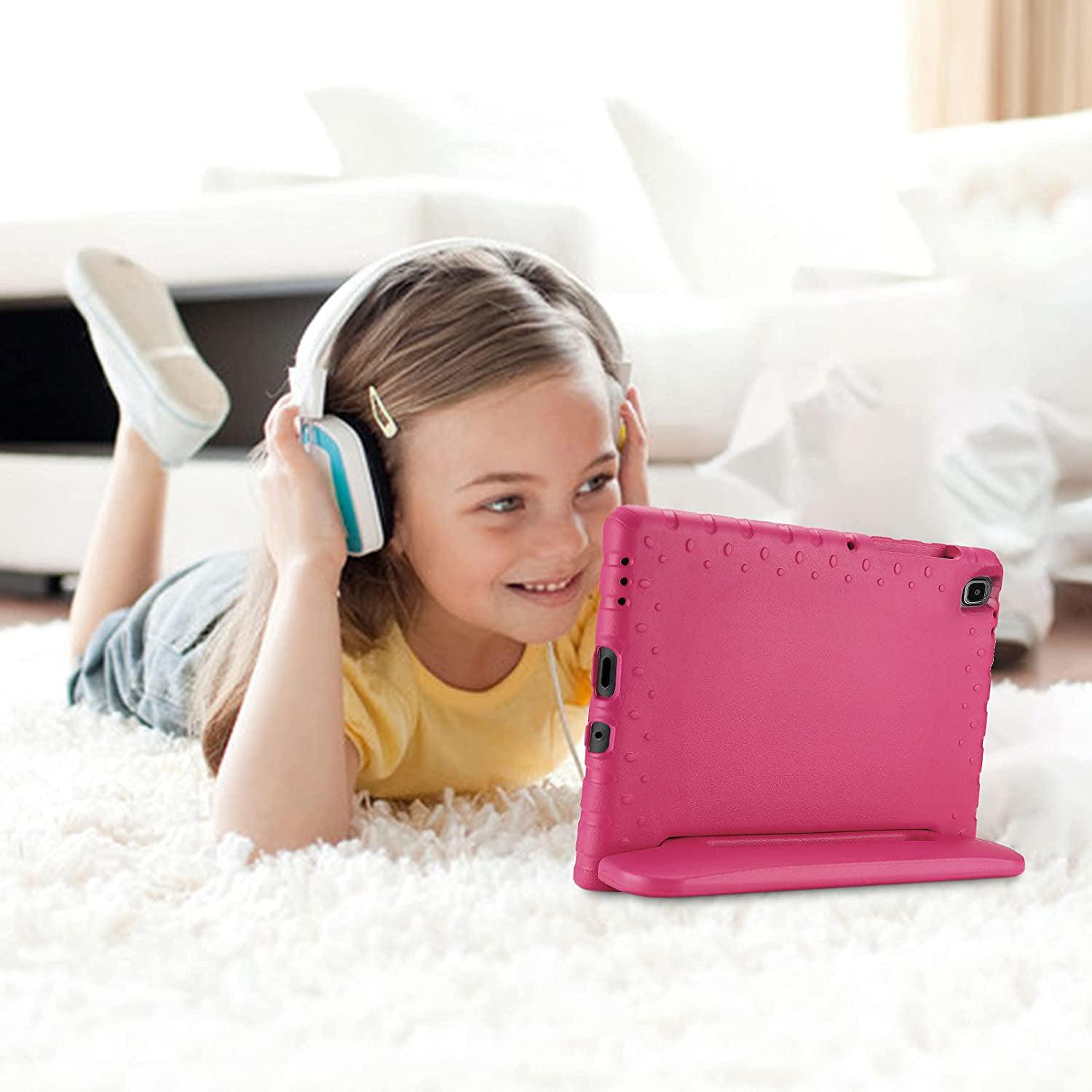 For Samsung Galaxy Tab A7 Lite Kids Case Shockproof Cover With Stand - Pink-www.firsthelptech.ie