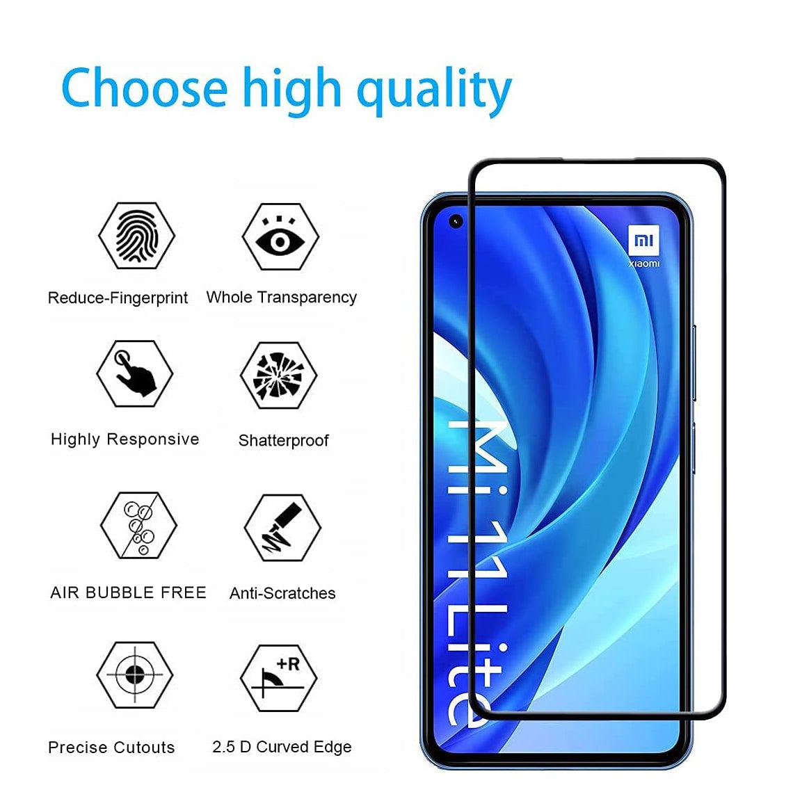 9D Full Coverage Screen Protector For Xiaomi Mi 11 Lite / 5G Tempered Glass-Tempered Glass-First Help Tech
