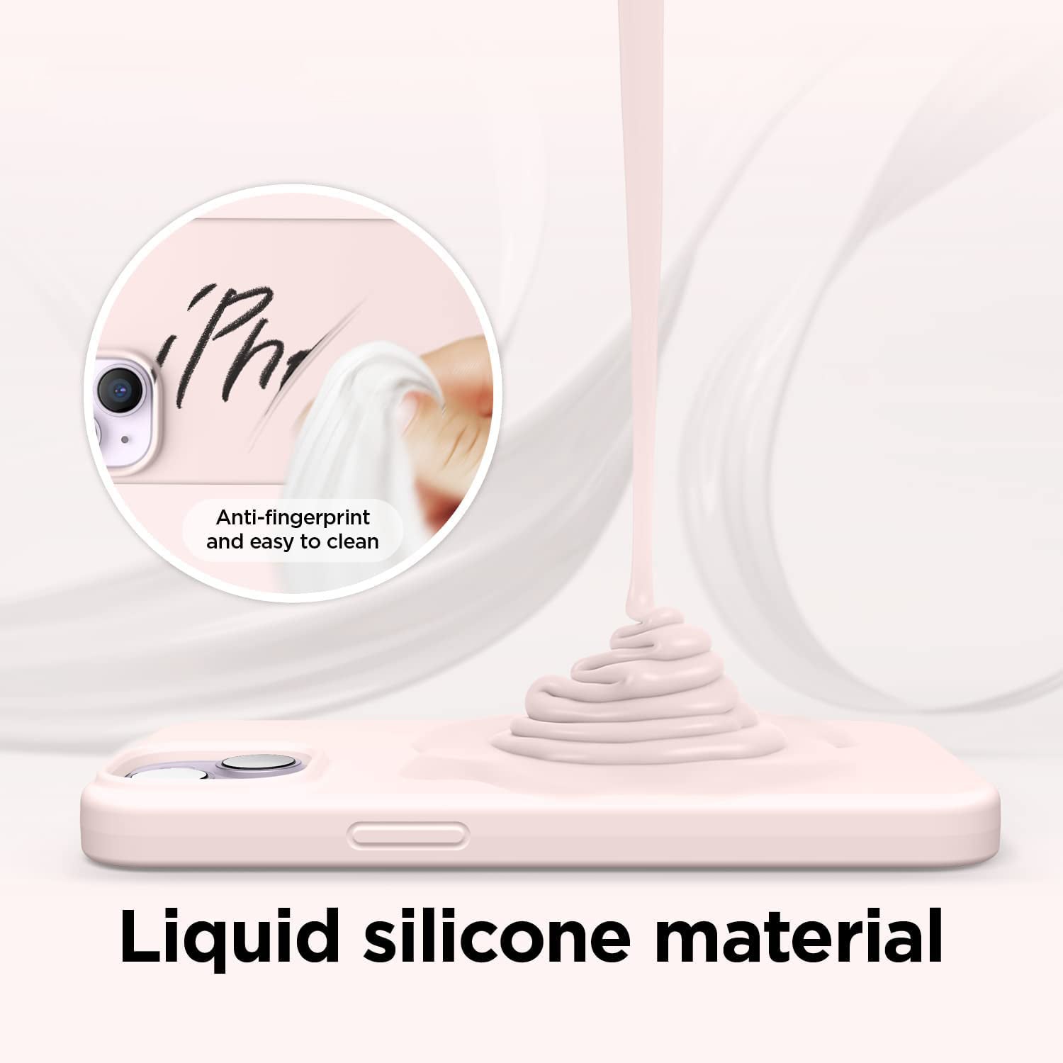 Liquid Silicone Case For Apple iPhone 14 Luxury Shockproof Phone Cover - Pink Sand-www.firsthelptech.ie