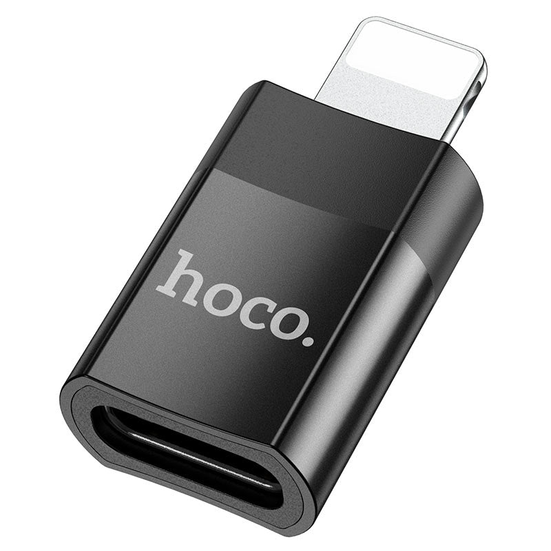 Hoco UA17 Lightning Male to Type-C Female USB 2.0 Adapter Black-www.firsthelptech.ie