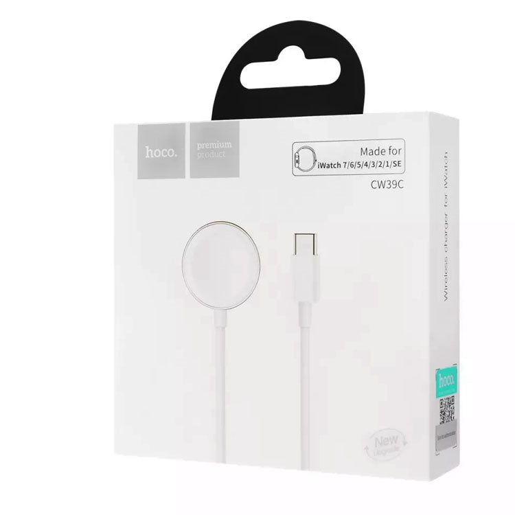 Hoco CW39C iWatch Type-C Wireless Charger White-www.firsthelptech.ie
