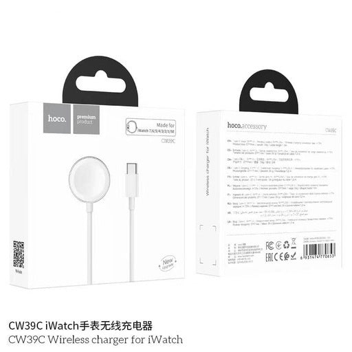 Hoco CW39C iWatch Type-C Wireless Charger White-www.firsthelptech.ie