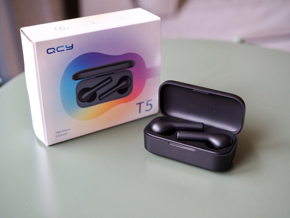 QCY T5 TWS In-Ear True Wireless Sports Bluetooth Earbuds Black-www.firsthelptech.ie