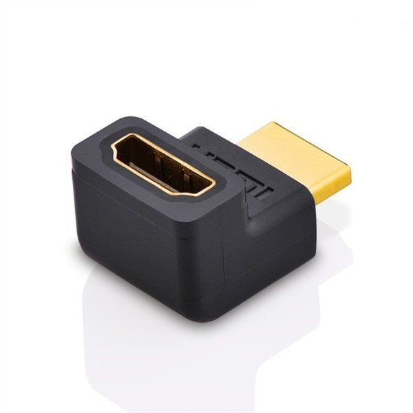 UGREEN 20110 L Shaped HDMI Male to Female Adapter Black-www.firsthelptech.ie