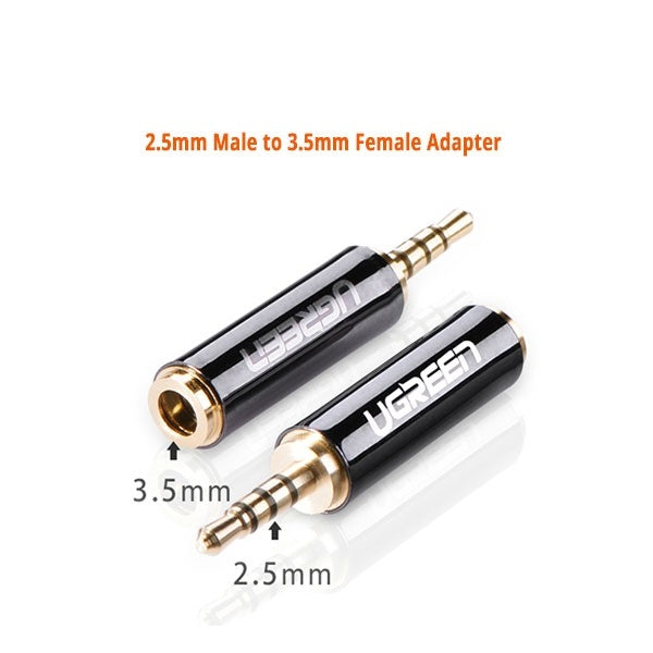 UGREEN 20501 2.5mm Male to 3.5mm Female Adapter-www.firsthelptech.ie