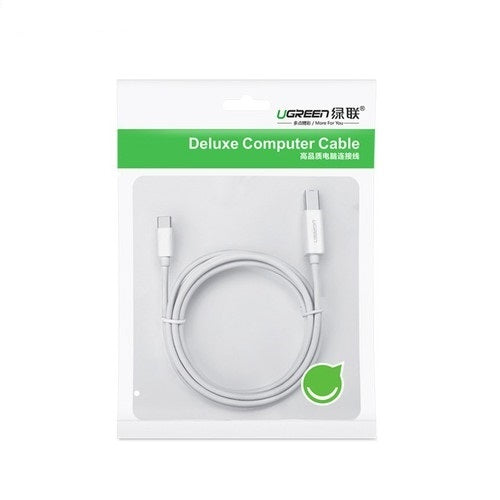 UGREEN 40417 USB-C to USB 2.0 Print Cable 1.5m White-www.firsthelptech.ie