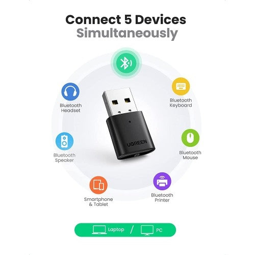 UGREEN 80889 USB Bluetooth 5.0 Adapter-www.firsthelptech.ie